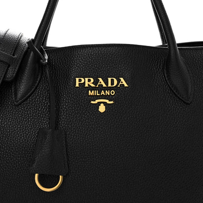 Prada Vitello Daino Tote Black 9 of 11