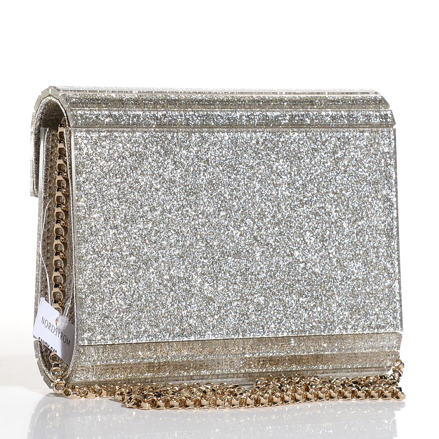 Acrylic Glitter Candy Clutch Champagne