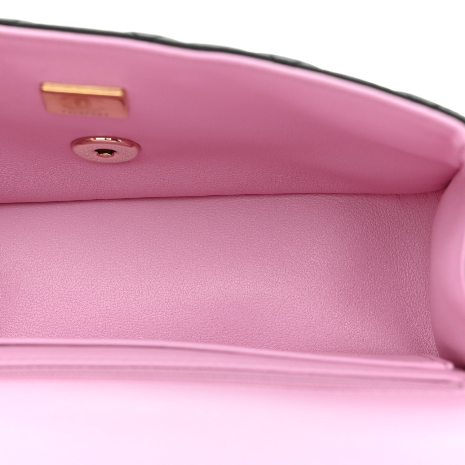 Chanel Lambskin Quilted Bi-Color Mini Top Handle Rectangular Flap Black Lilac 5 of 11