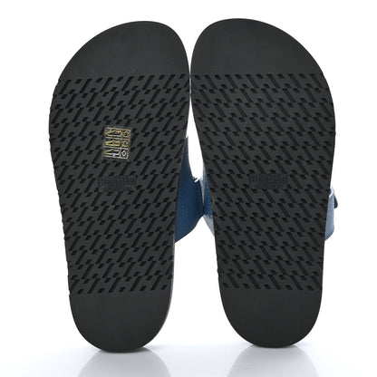Hermes Epsom Womens Chypre Sandals 35 Bleu Bleuet 5 of 8