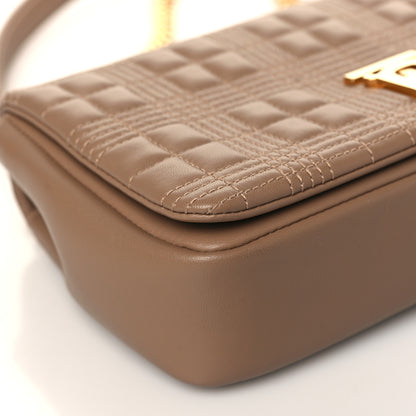 Burberry Lambskin Quilted Small Lola Bag Camel 8 of 9