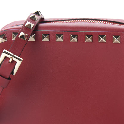 Valentino Garavani Calfskin Rockstud Camera Crossbody Bag Red 9 of 9