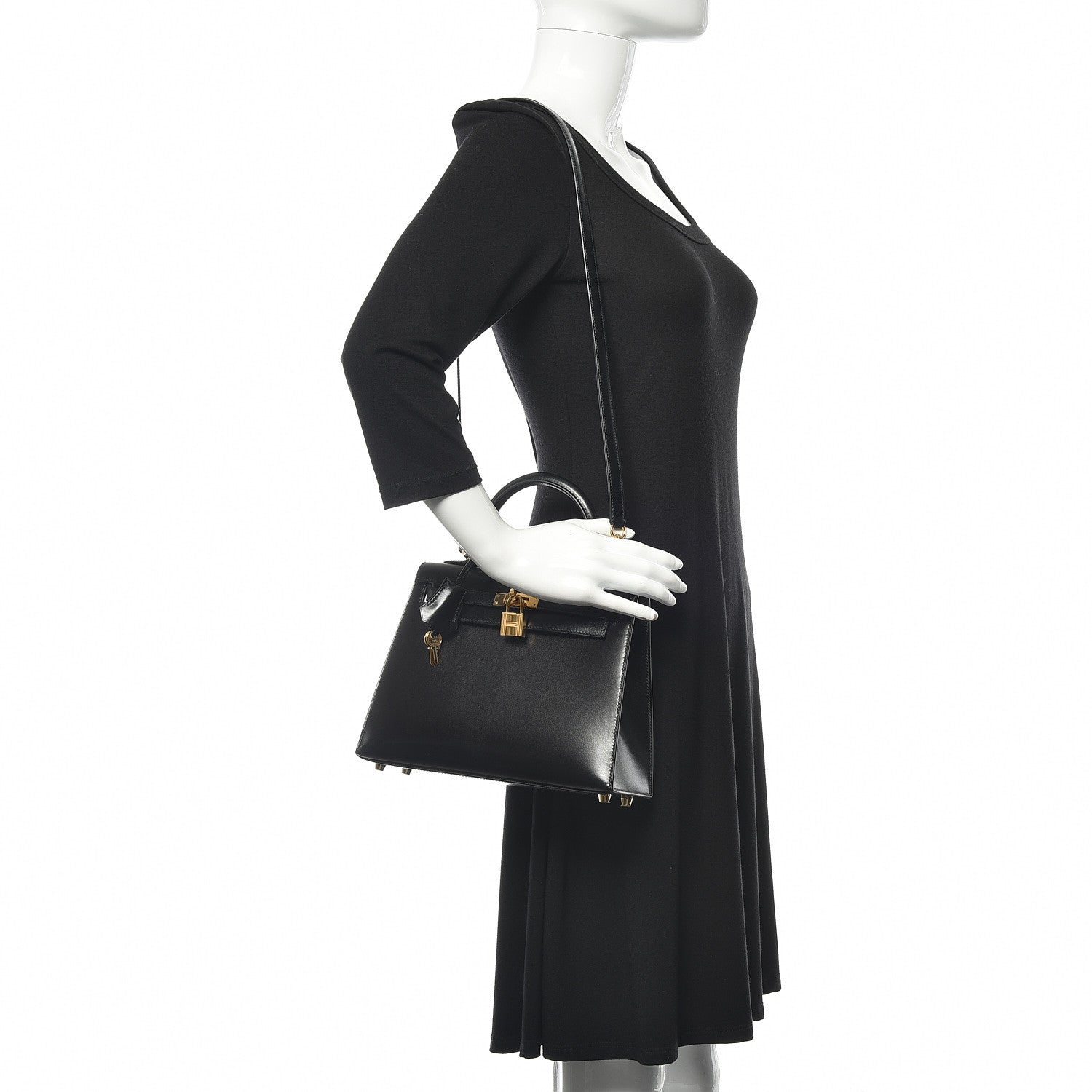Hermes Box Kelly Sellier 25 Black 2 of 38