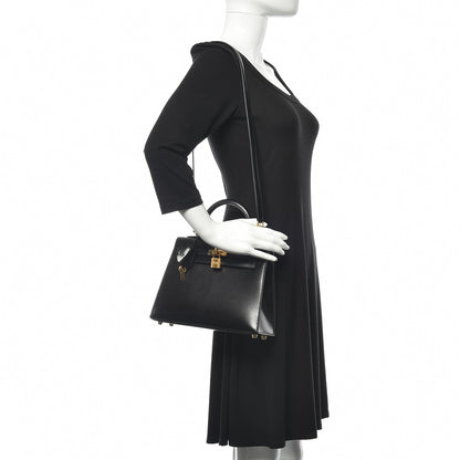 Hermes Box Kelly Sellier 25 Black 2 of 38
