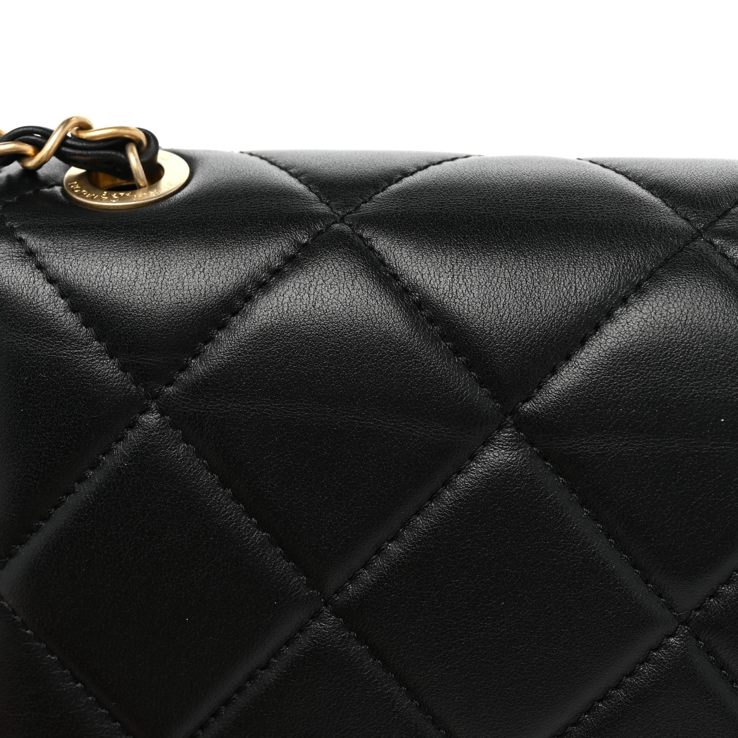 Chanel Calfskin Resin Quilted Mini Flap Black 18 of 20