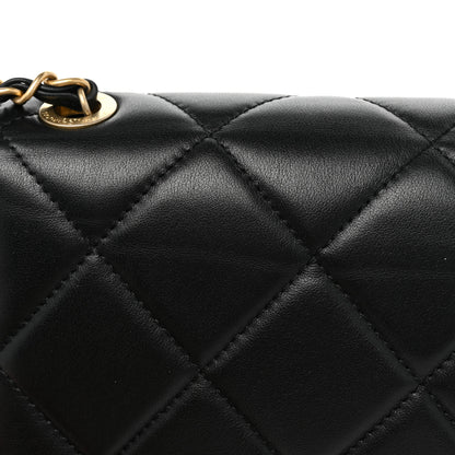 Chanel Calfskin Resin Quilted Mini Flap Black 18 of 20
