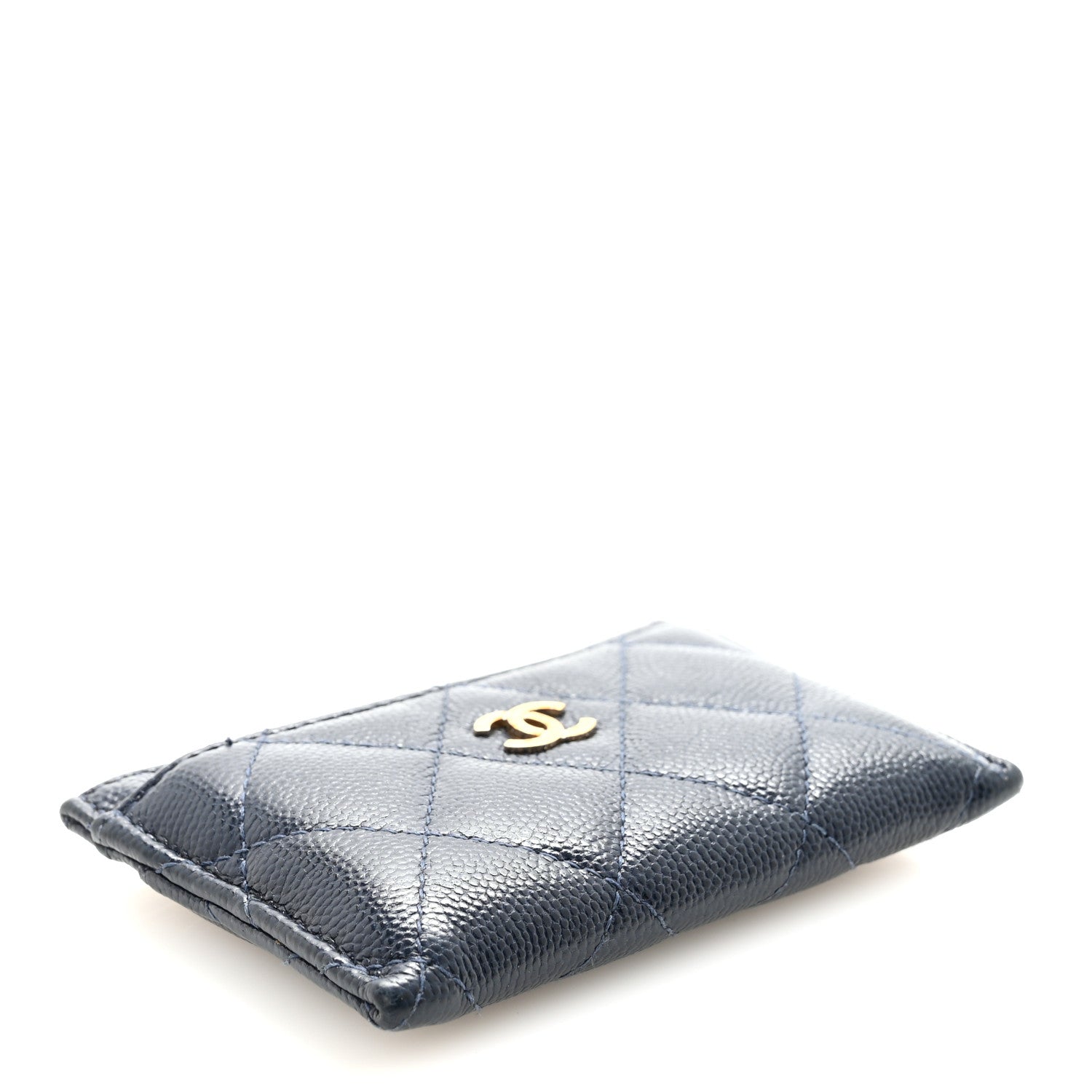 Chanel Caviar Quilted Card Holder Navy 4 of 9