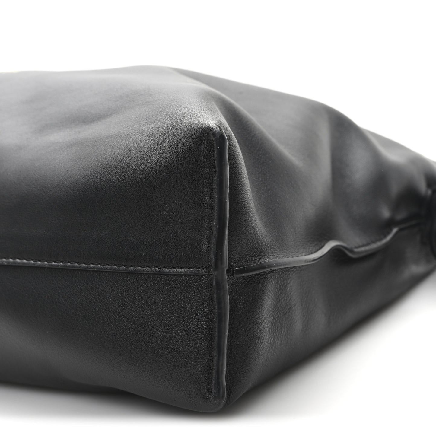 Nappa Flamenco Knot Clutch Black
