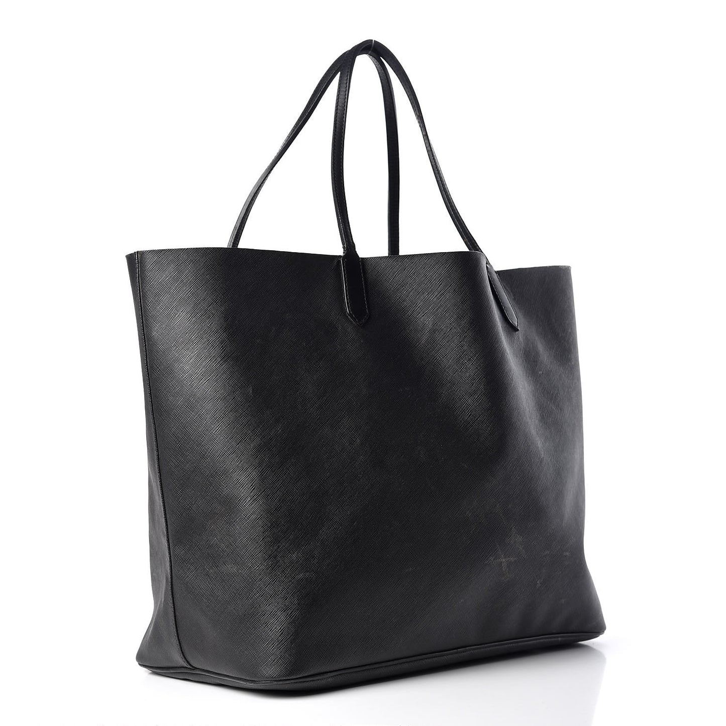 Textured Coated Canvas Favelas Large Antigona Tote Black