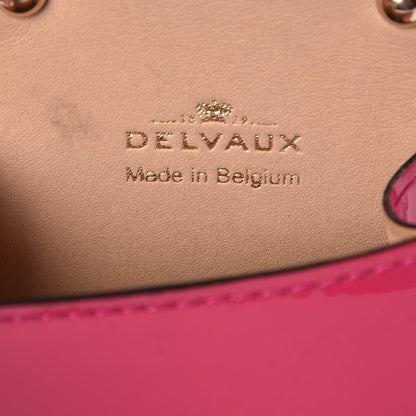 Delvaux Patent Calfskin Mini Brillant Bag Charm Fuchsia 6 of 7