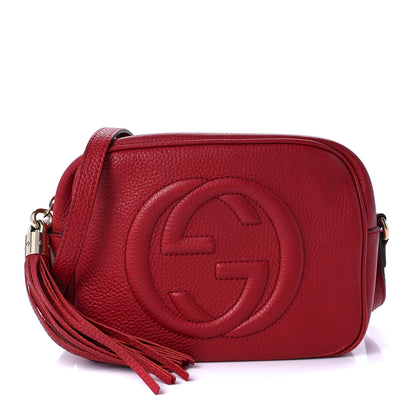 Gucci Pebbled Calfskin Small Soho Disco Bag Tabasco Red 1 of 10