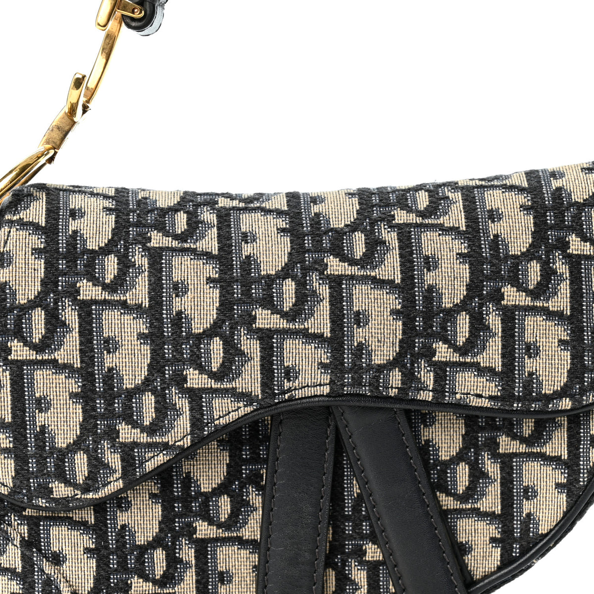 Christian Dior Oblique Mini Saddle Bag Blue 7 of 10
