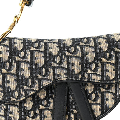 Christian Dior Oblique Mini Saddle Bag Blue 7 of 10