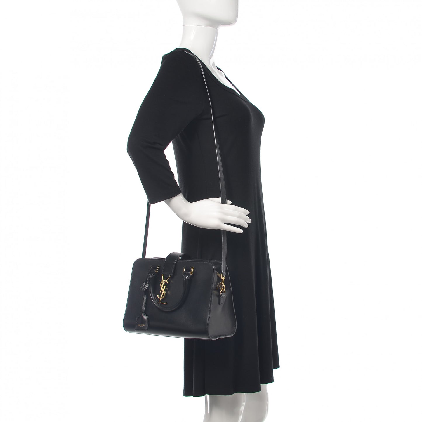 Calfskin Monogram Baby Cabas Black