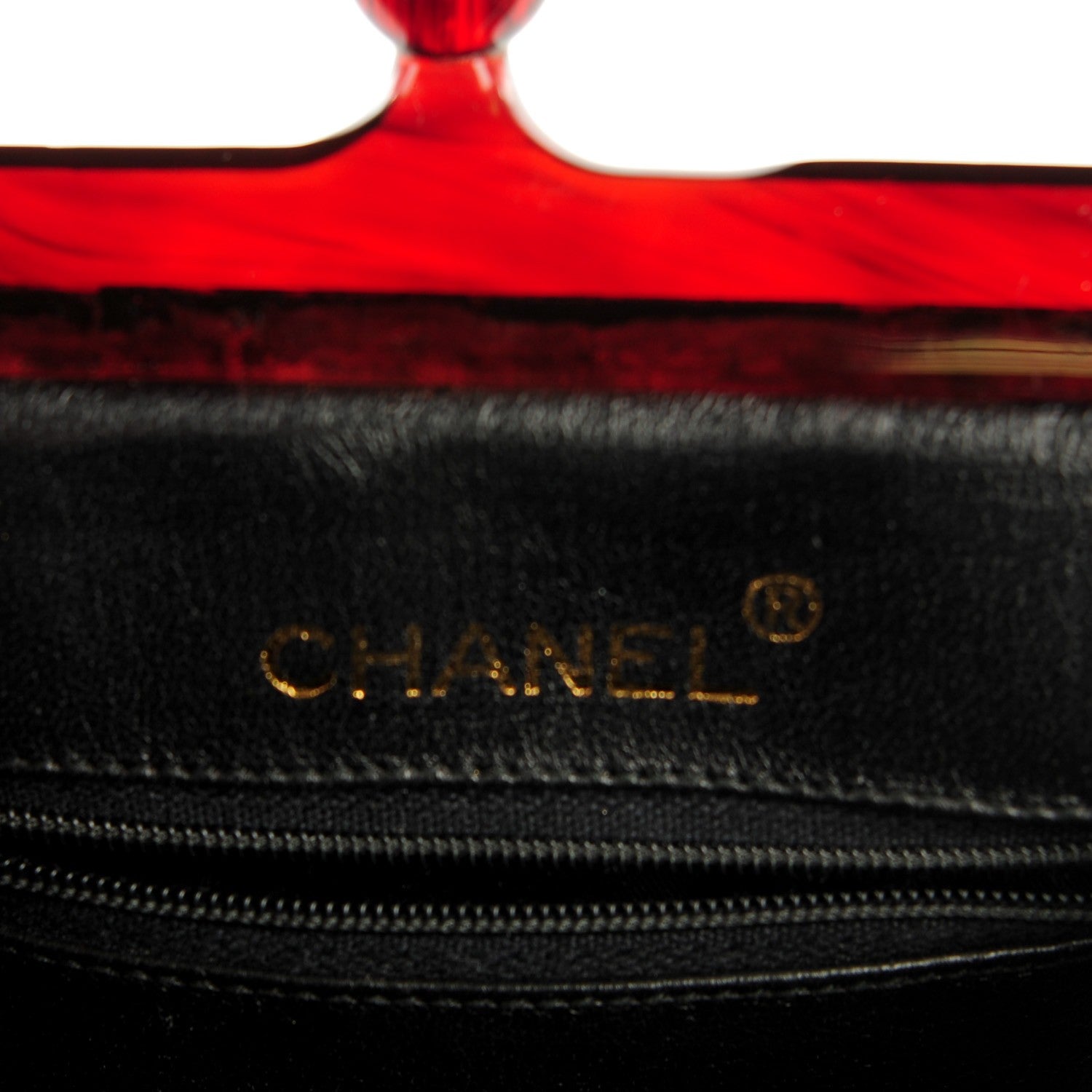 Chanel Patent Quilted Bijoux Chain Kiss Lock Frame Evening Bag Black 6 of 7