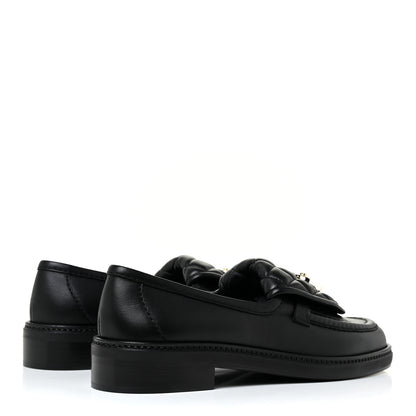 Chanel Lambskin Quilted CC Turnlock Loafers 37.5 Black 4 of 8