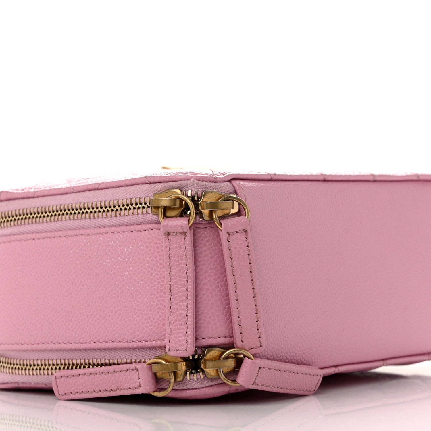 Chanel Caviar Quilted Pick Me Up Small Vanity Case Dark Pink 11 of 12