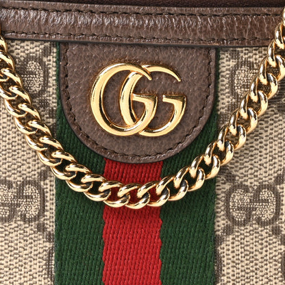 Gucci GG Supreme Monogram Textured Dollar Calfskin Web Ophidia Belt Bag 110 44 Beige Ebony New Acero 7 of 9