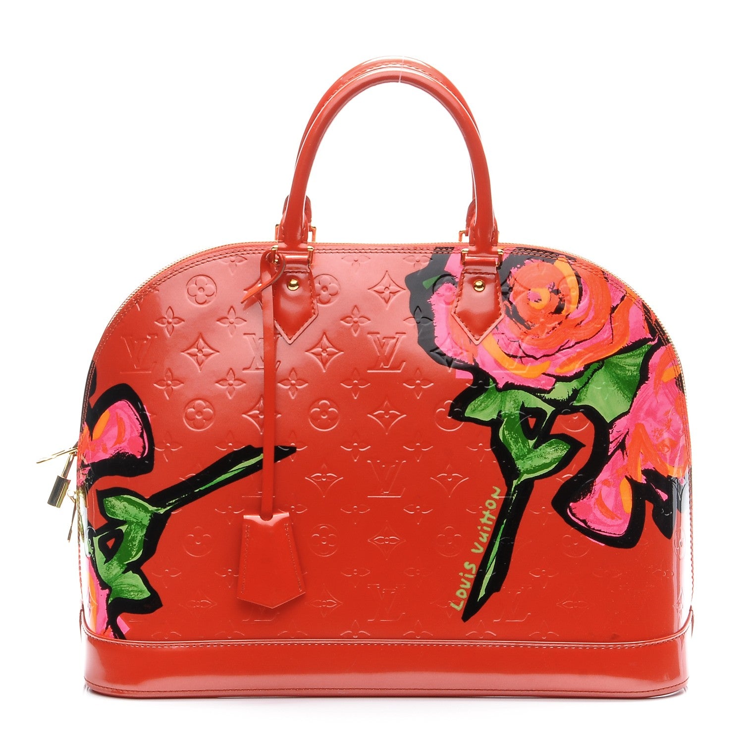 Louis Vuitton Vernis Roses Alma GM Orange Sunset 1 of 13