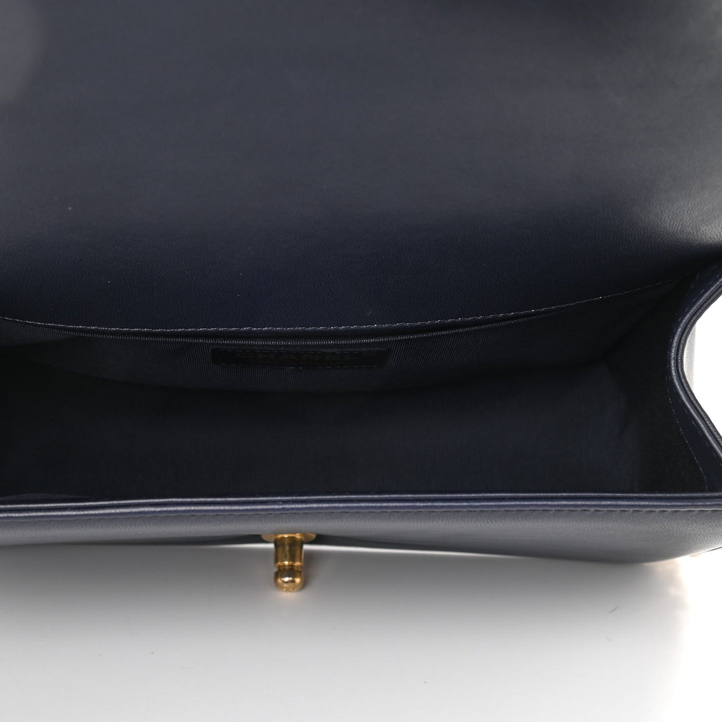 Lambskin Quilted Medium Boy Flap Dark Navy