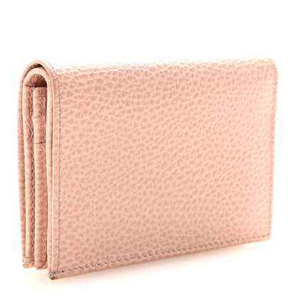 Gucci Dollar Calfskin Enamel Monochrome GG Marmont Card Case Perfect Pink 3 of 8