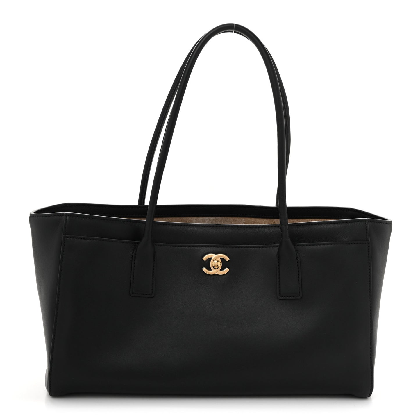 Calfskin Archetype Small Shopping Tote Black