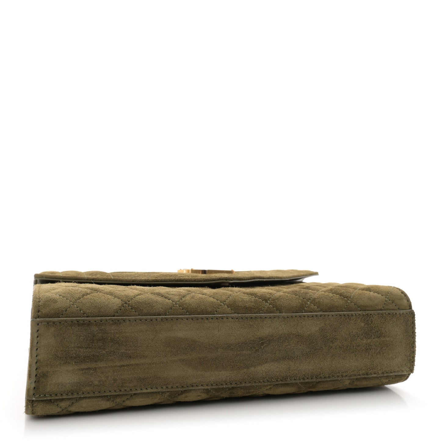 Suede Mixed Matelasse Triquilt Medium Loden Green