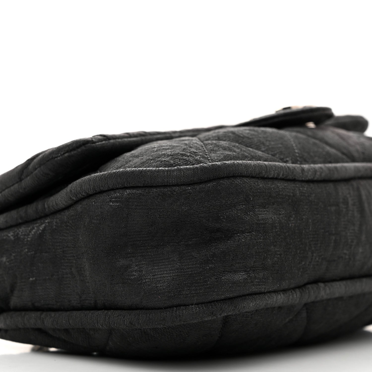 Chanel Coated Canvas Quilted Le Marais Flap Black 9 of 12
