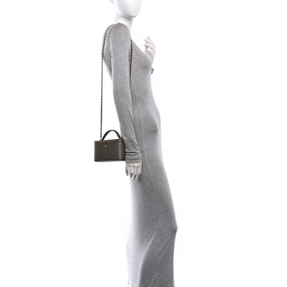 Chanel Calfskin Lizard Embossed Top Handle Vanity With Chain Dark Khaki 2 of 11