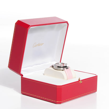 Cartier Stainless Steel Satin Mother of Pearl 35mm Miss Pasha Automatic Watch Pink 9 of 9