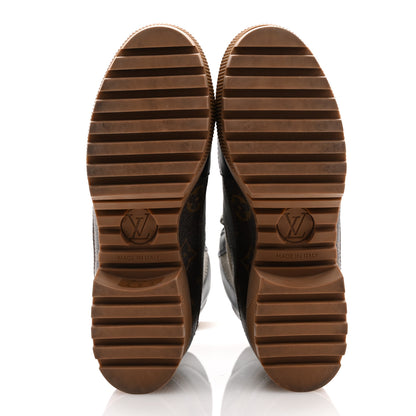 Louis Vuitton Suede Calfskin Monogram Laureate Platform Desert Boots 37 Grey 6 of 11