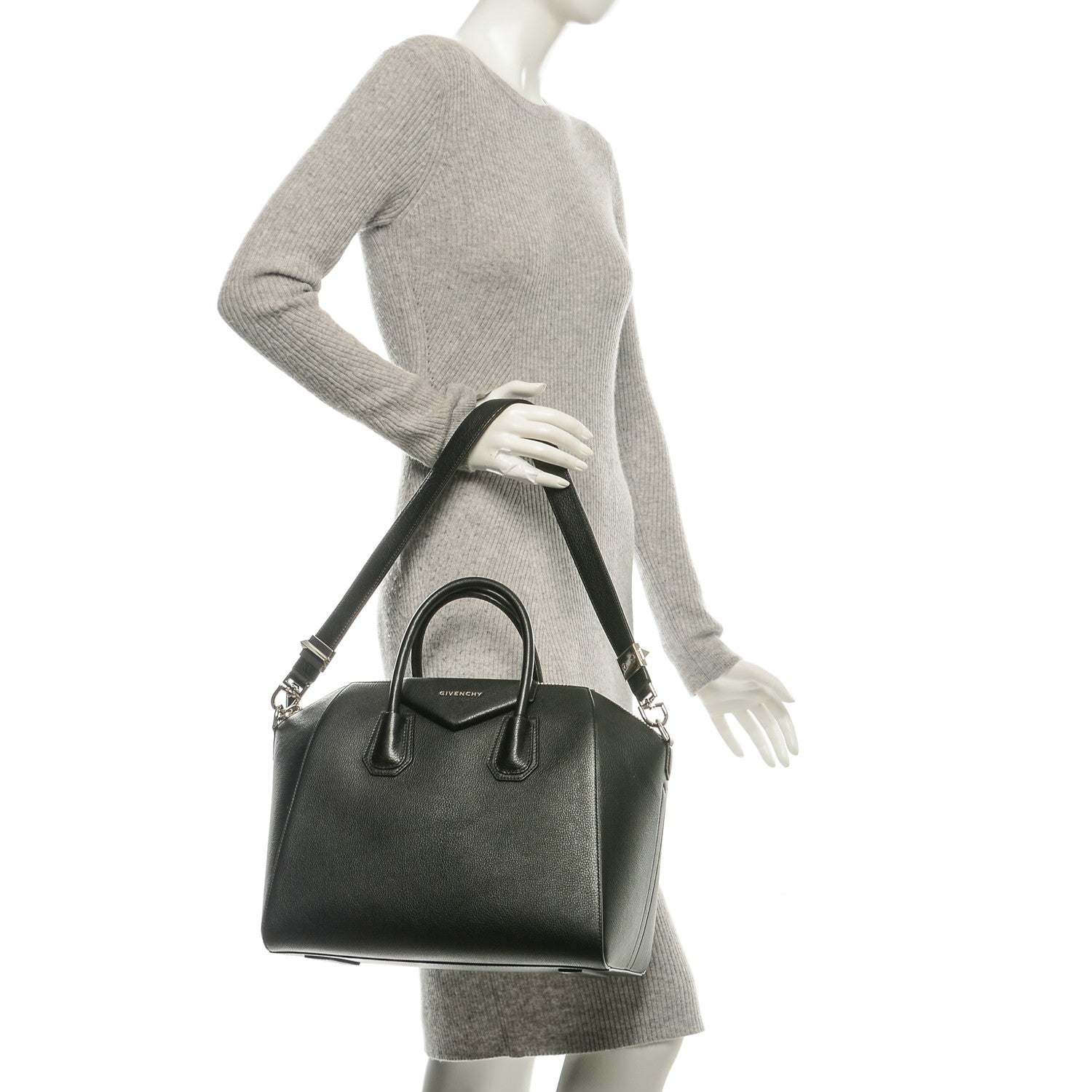 Givenchy Sugar Goatskin Medium Antigona Black 2 of 8