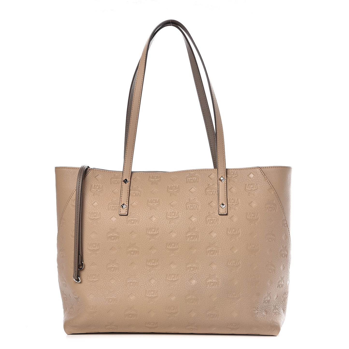 Calfskin Ottomar Monogram Medium Klara Top Zip Tote New Beige