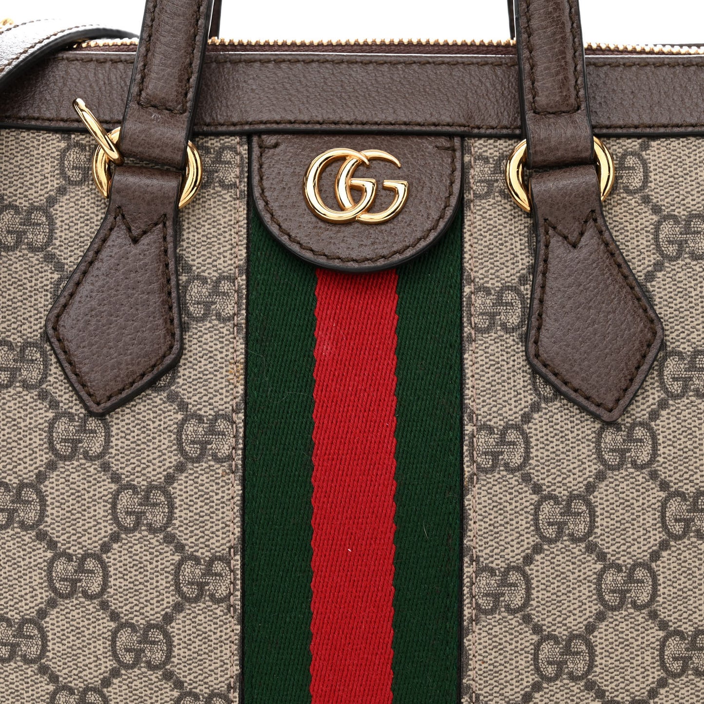 GG Supreme Monogram Small Ophidia Tote Bag Brown