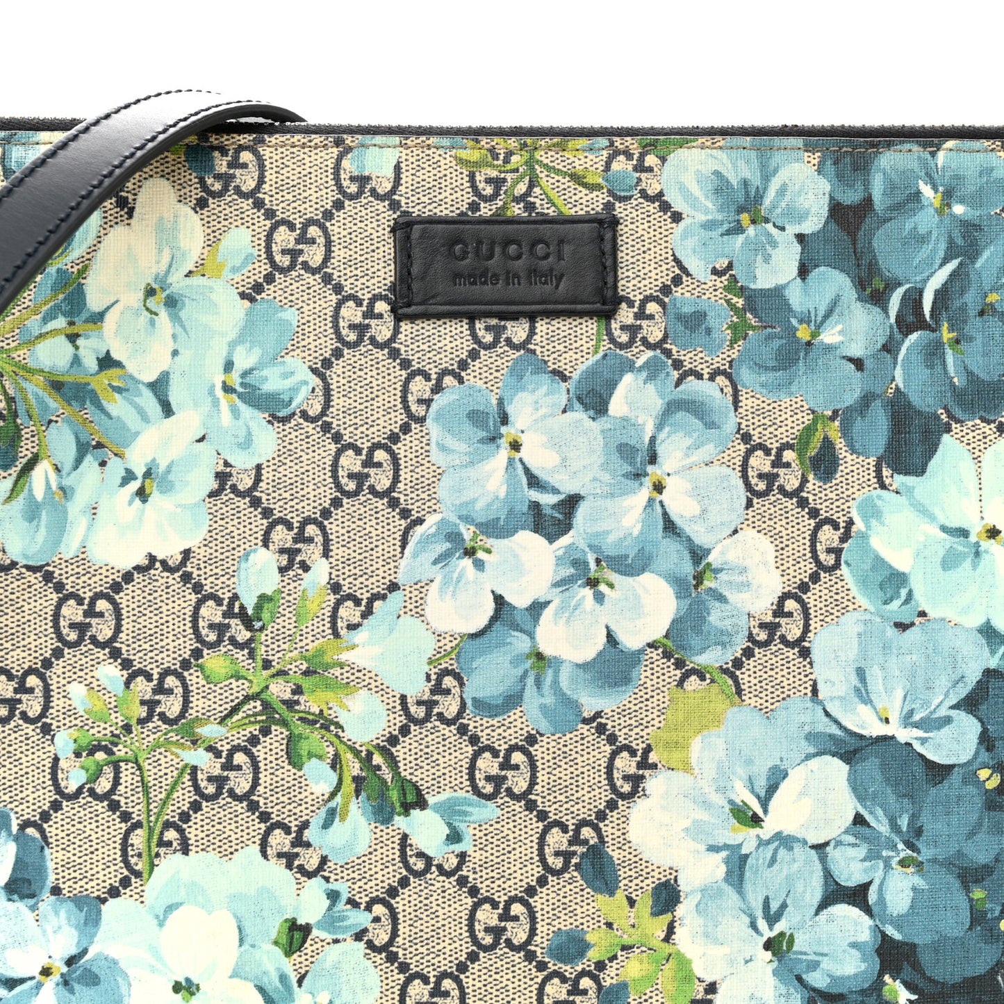GG Supreme Monogram Blooms Messenger Blue