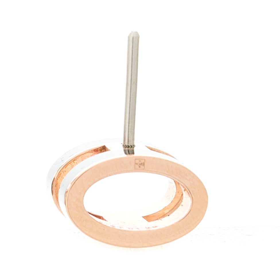 Hermes Rose Gold Lacquered Mini Pop H Earrings Black 3 of 5