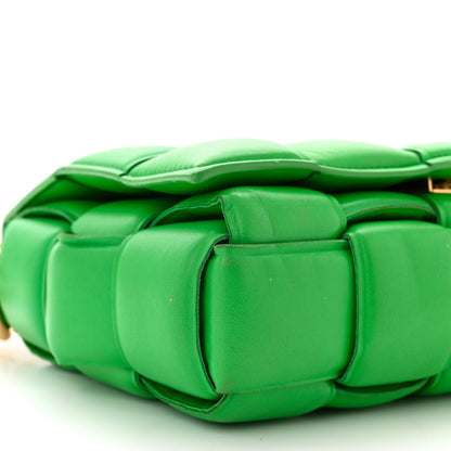 Bottega Veneta Lambskin Maxi Intreccio Padded Chain Cassette Crossbody Bag Grass 9 of 13