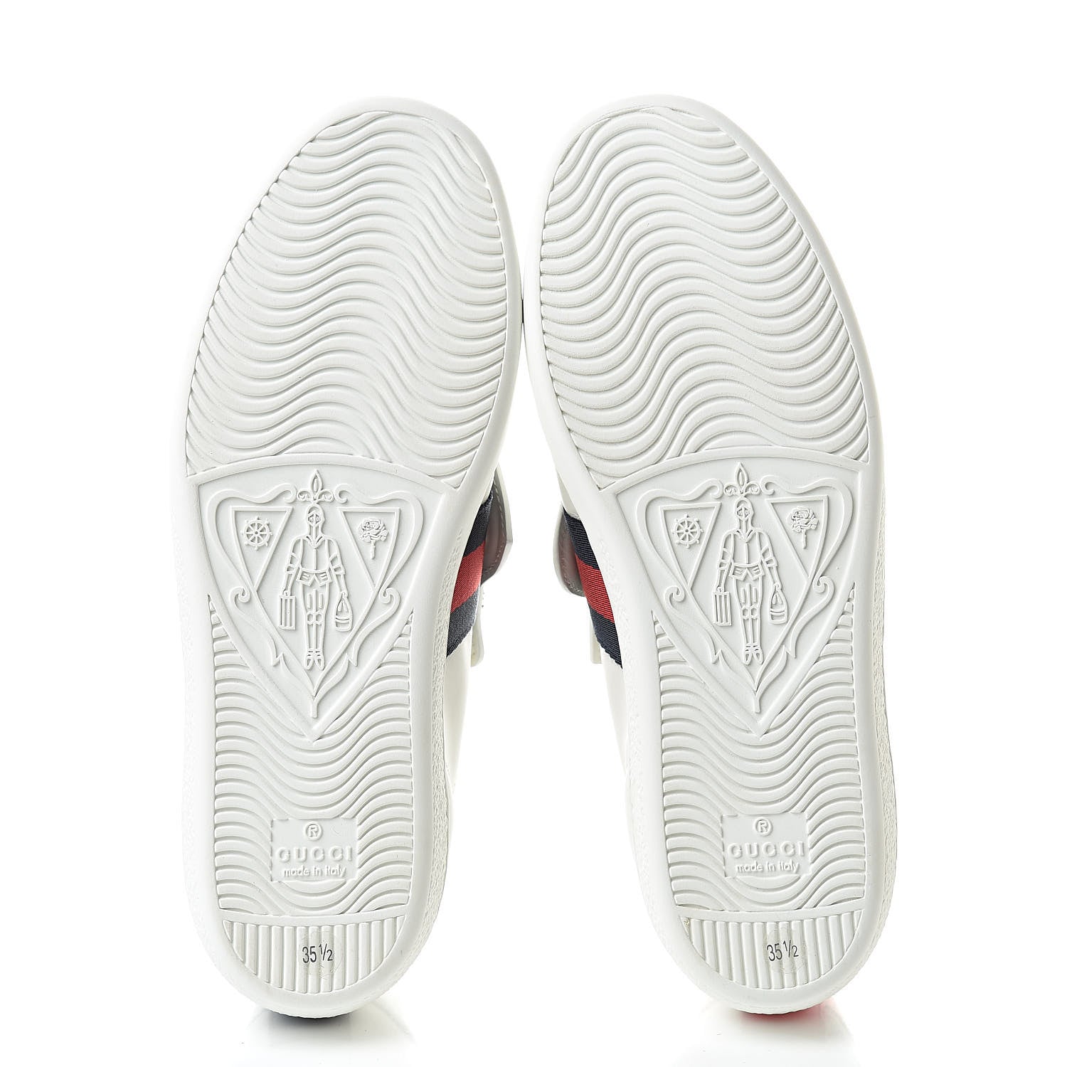 Gucci Calfskin Ayers Web Womens Ace Bow Lace Sneakers 35.5 White 5 of 9