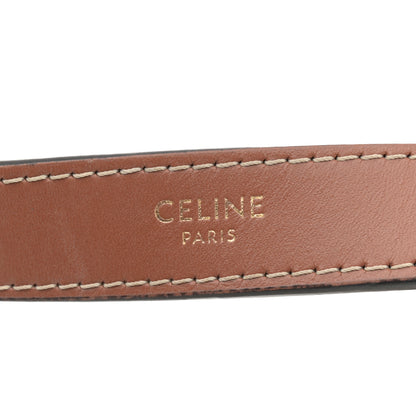 Celine Canvas Calfskin Ava Triomphe Shoulder Bag White 6 of 12