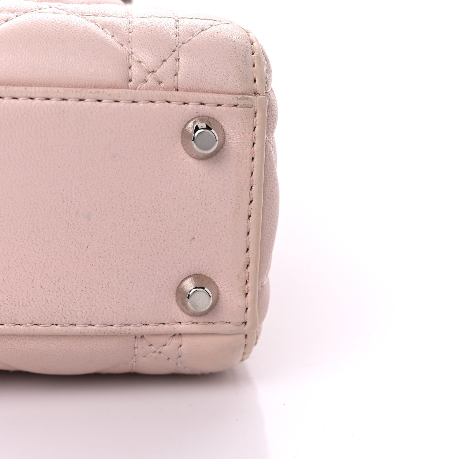 Christian Dior Lambskin Cannage Mini Lady Dior Crystal Strap Rose Poudre 15 of 24