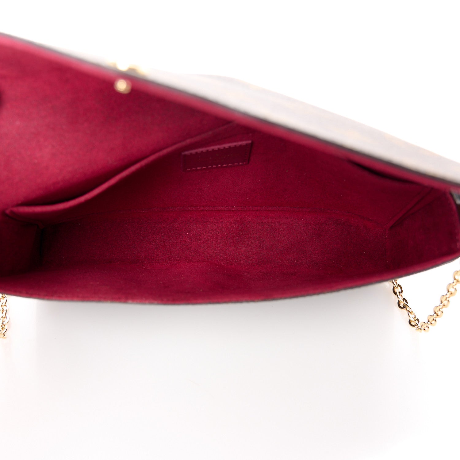 Louis Vuitton Monogram Pochette Felicie Chain Wallet Fuchsia 6 of 17