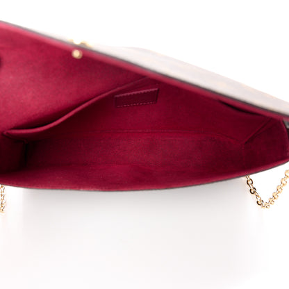 Louis Vuitton Monogram Pochette Felicie Chain Wallet Fuchsia 6 of 17