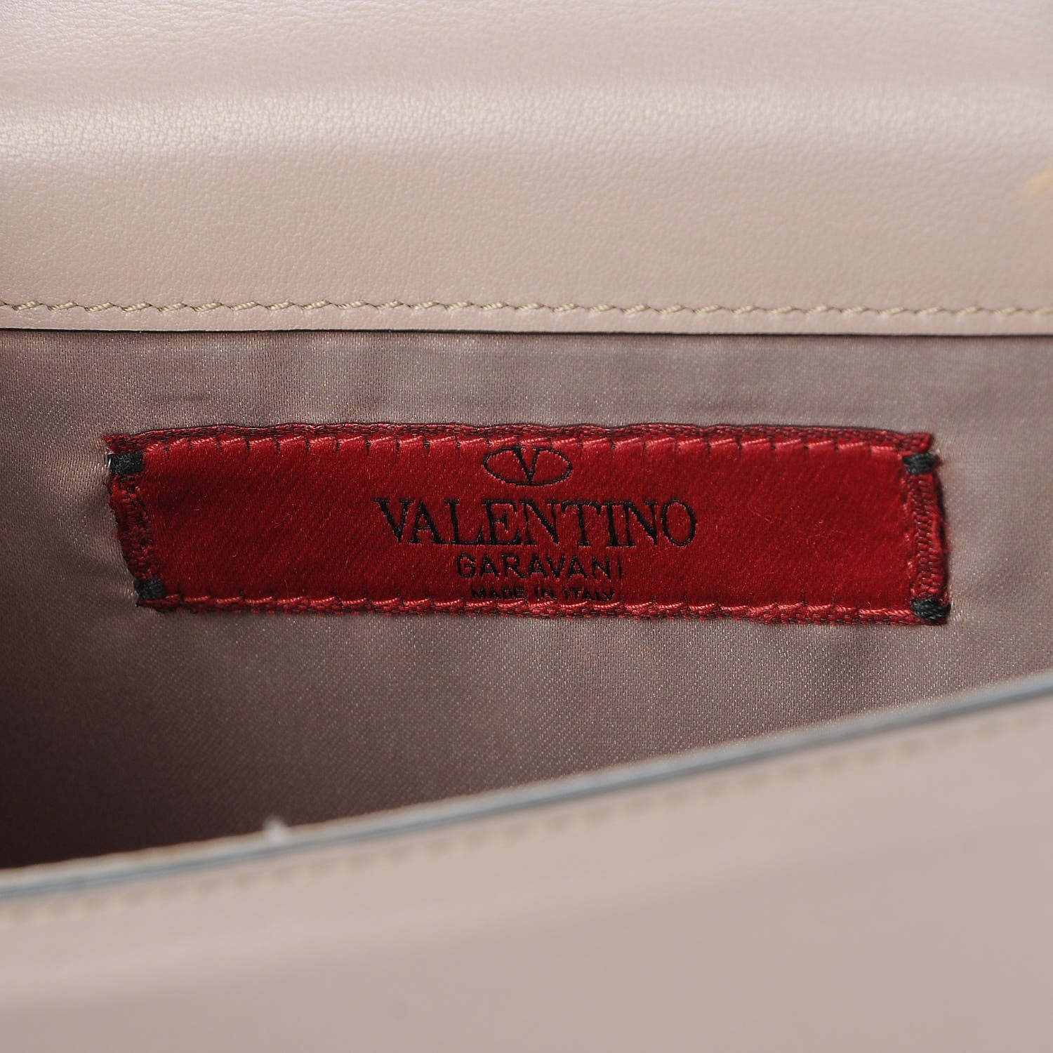 Valentino Garavani Vitello Rockstud Chain Flap Crossbody Bag Poudre 7 of 8