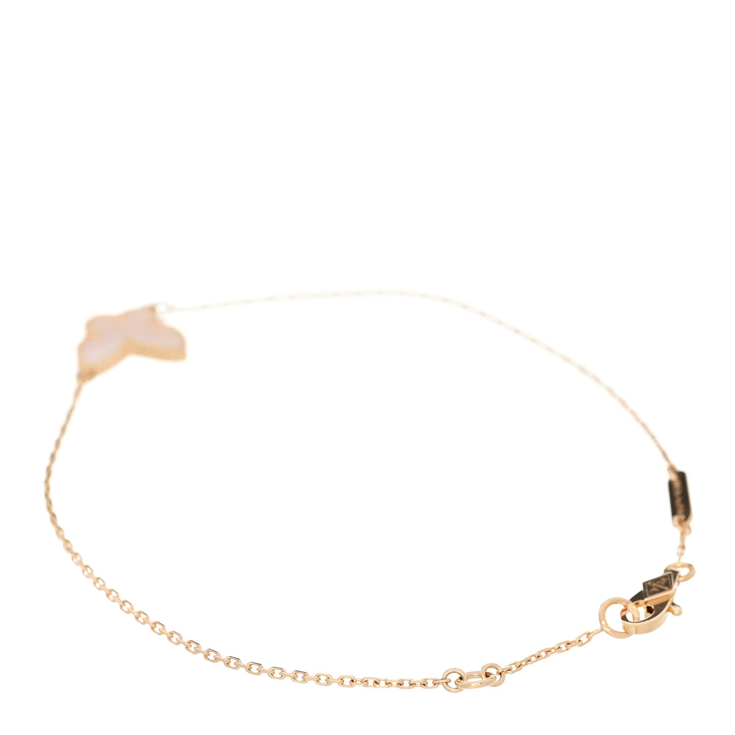 18K Yellow Gold Mother of Pearl Sweet Alhambra Butterfly Bracelet