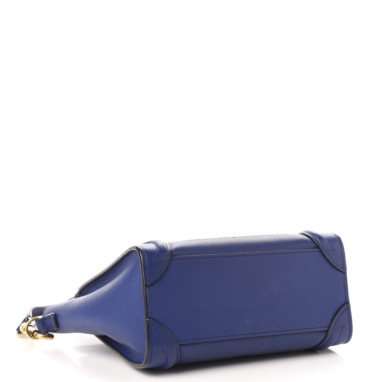 Drummed Calfskin Nano Luggage Indigo