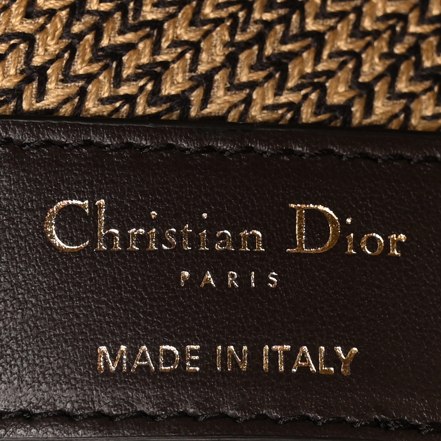 Christian Dior Canvas Medium Mizza Embroidered Lady D-Lite Beige