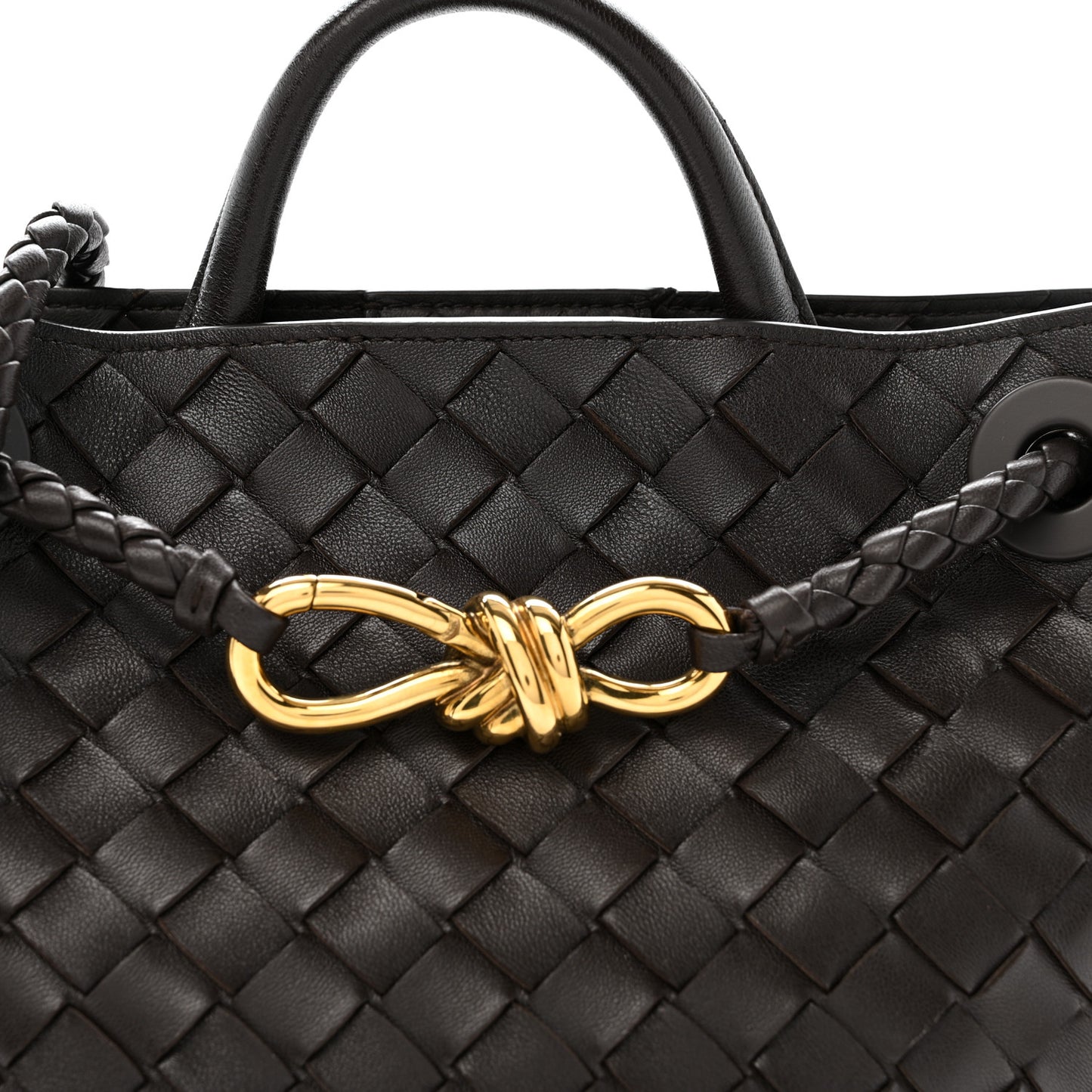 Nappa Intrecciato Small Andiamo Shoulder Bag Fondant