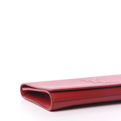 Saint Laurent Calfskin Monogram Large Belle De Jour Clutch Red 7 of 9