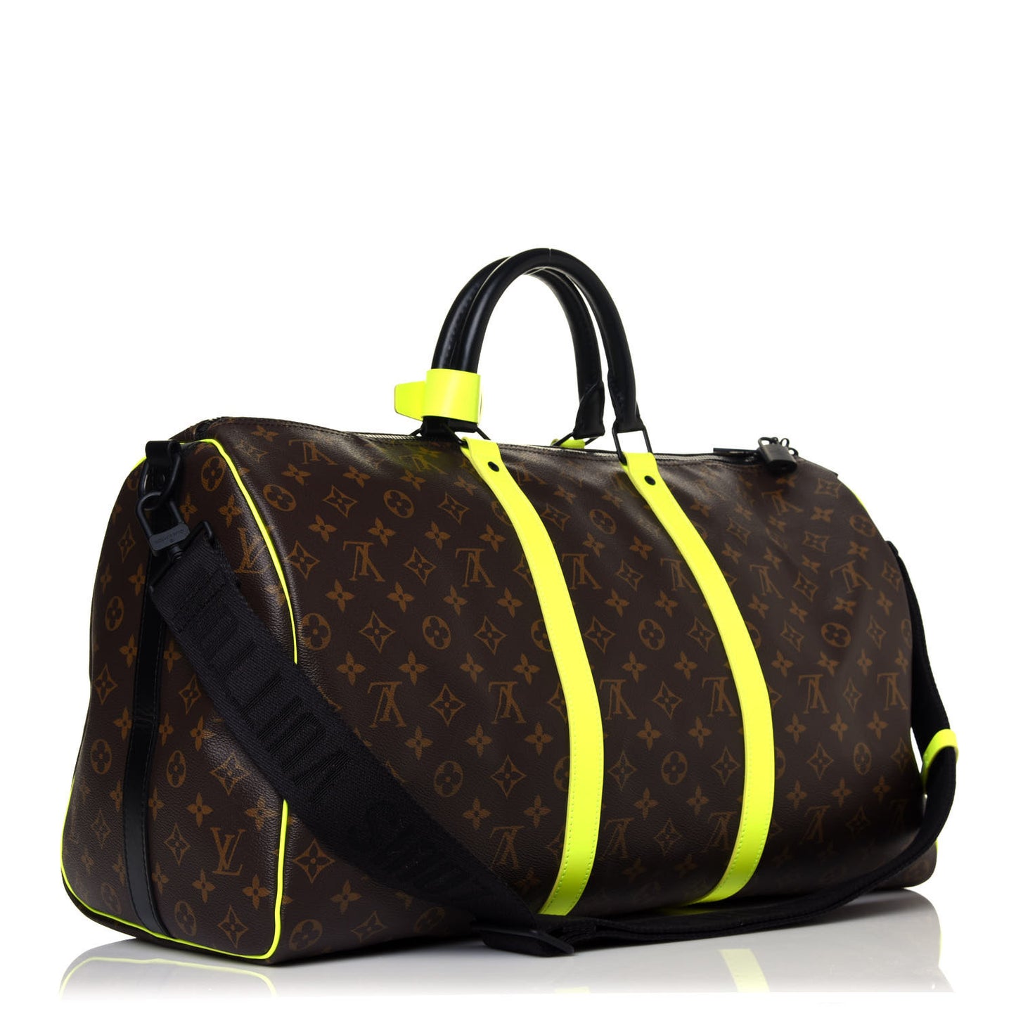 Monogram Macassar Keepall Bandouliere 50 Florescent Yellow