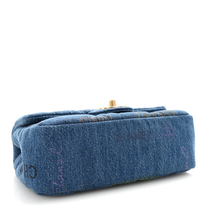 Chanel Denim Quilted Mini Denim Mood Rectangular Flap Blue Multicolor 4 of 10
